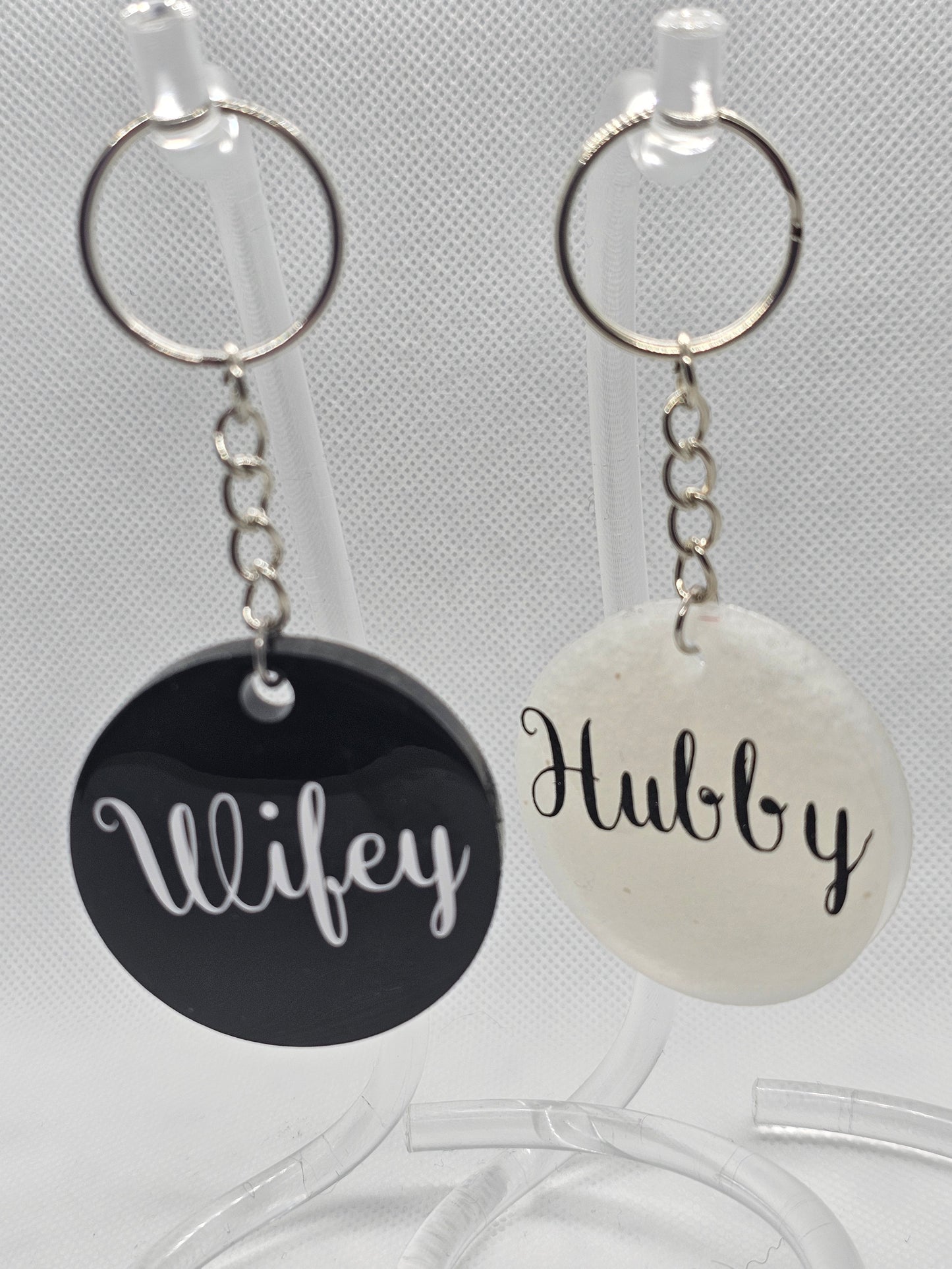 Wifey & Hubby Keychain