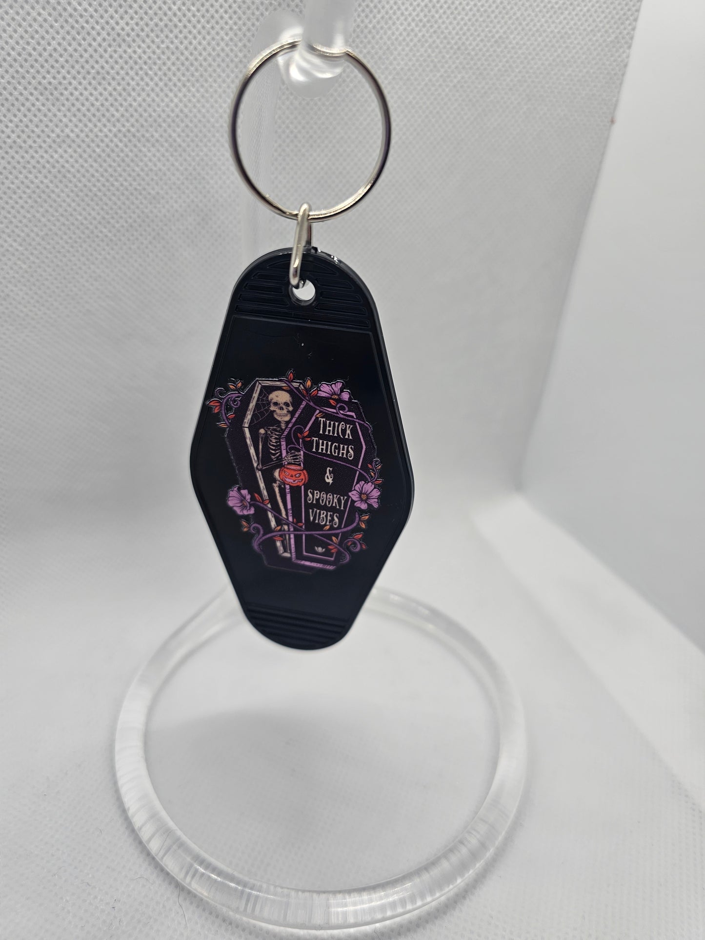 Thick Thighs & Spooky Vibes Keychain