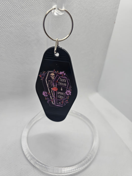 Thick Thighs & Spooky Vibes Keychain