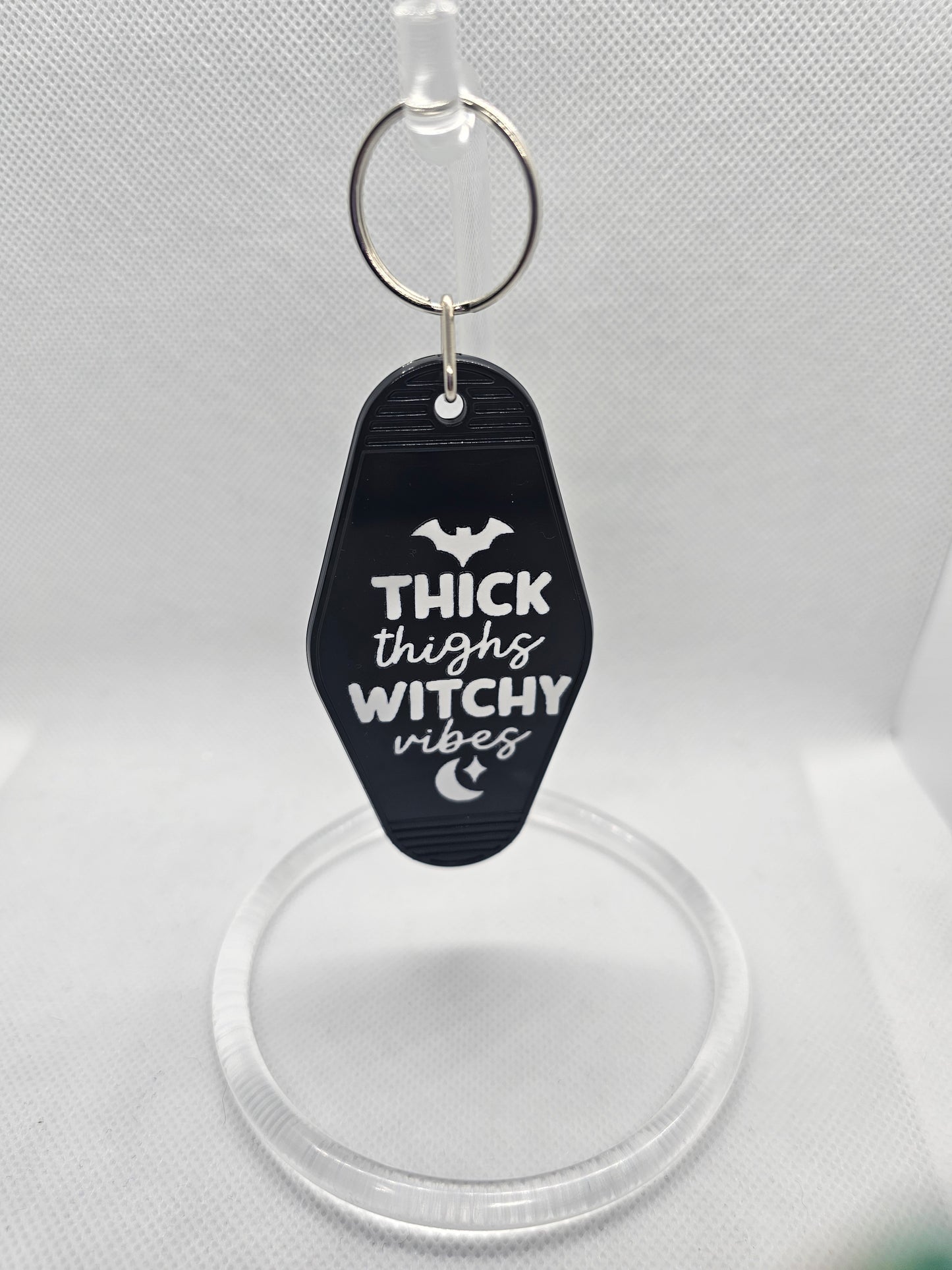 Thick Thighs Witchy Vibes Keychain