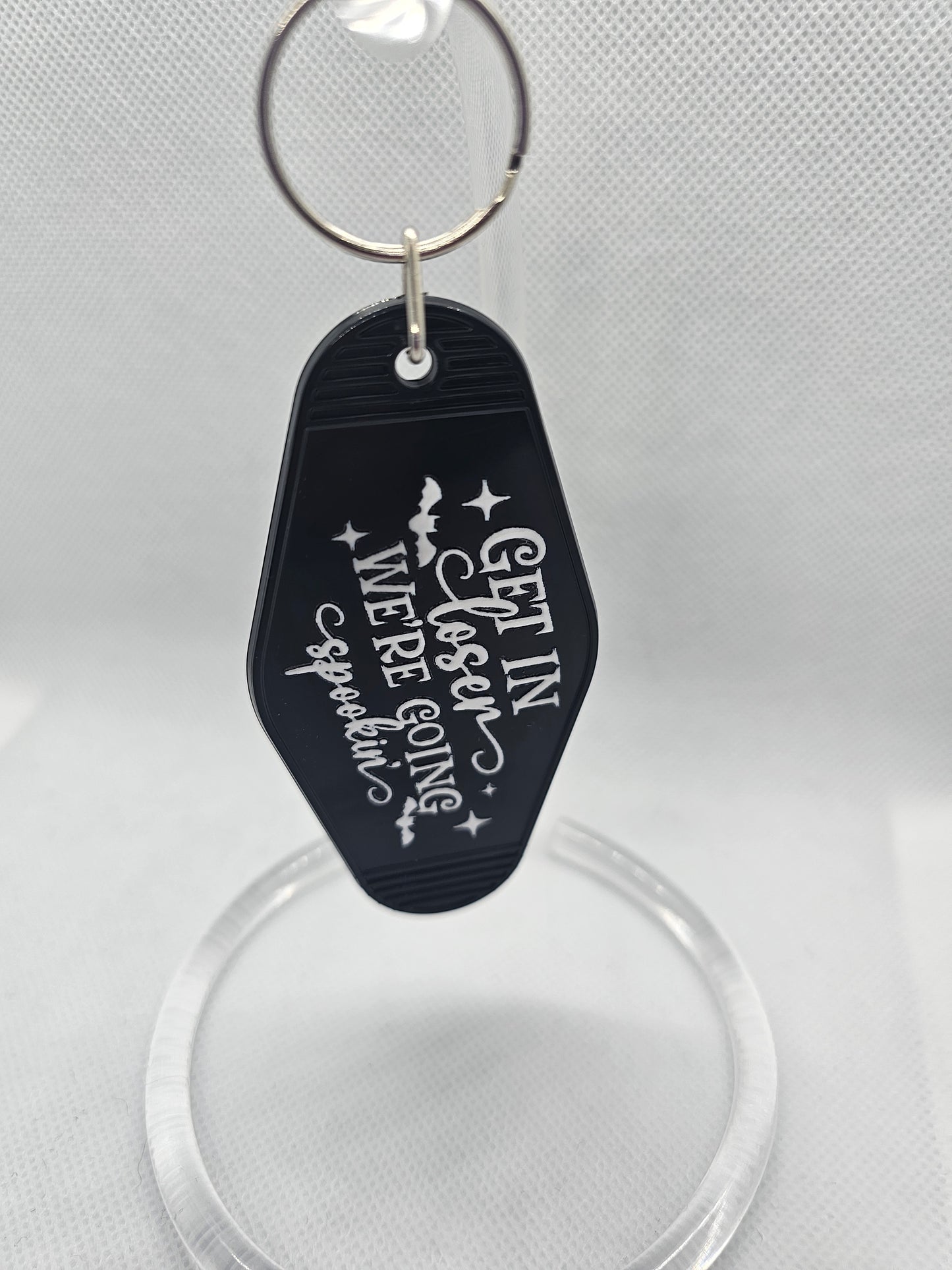 Get In Loser We're Going Spookin Keychain