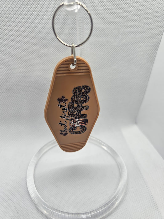 But First Coffee Keychain