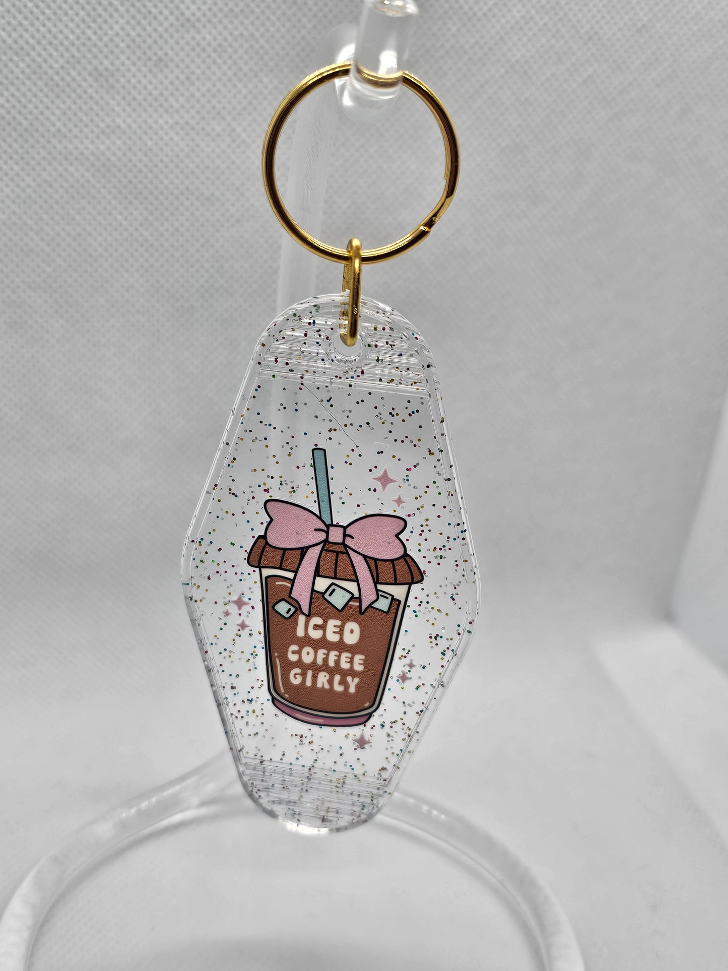 Iced Coffee Girly Keychain